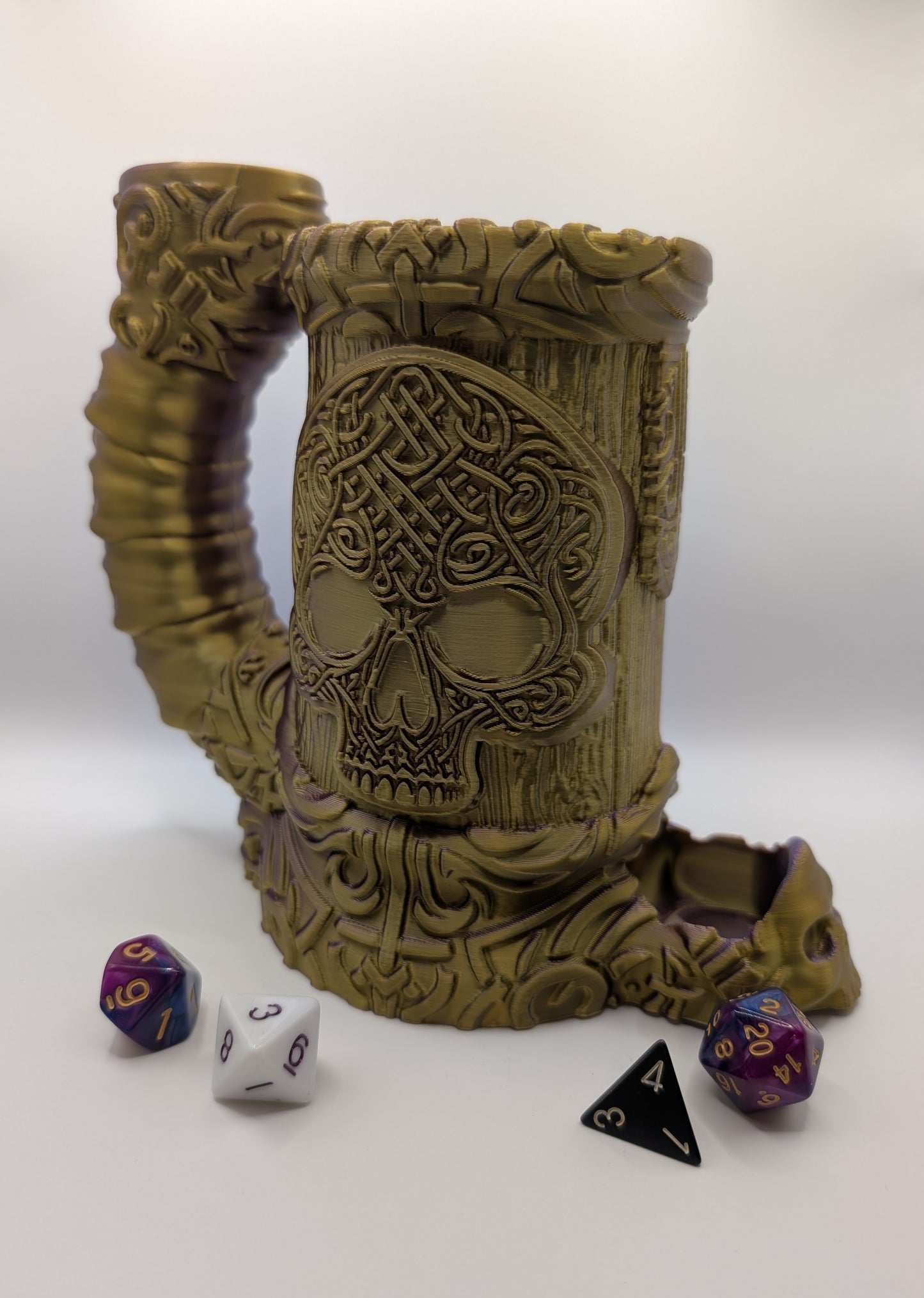 Premium Mugs - Celtic Skull 12oz Mug/Dice Tower