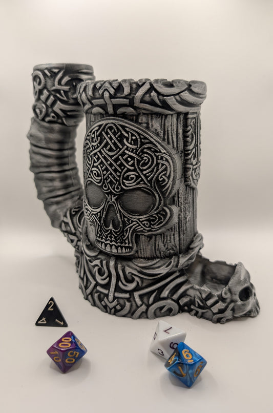 Premium Mugs - Celtic Skull 12oz Mug/Dice Tower